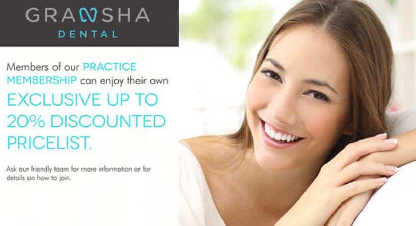 Woman smiling showcasing the exclusive discounts available to practice members