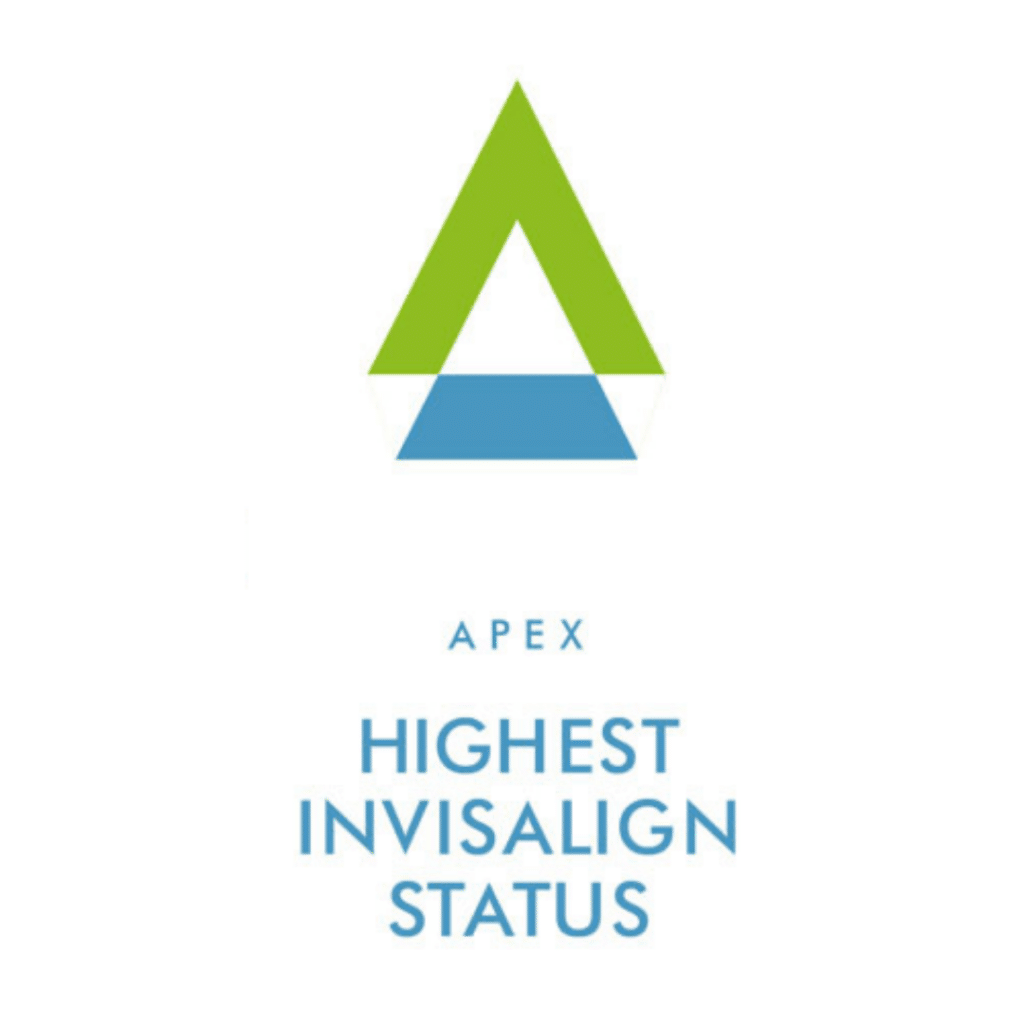 Invisalign Apex Provider badge – highest Invisalign status awarded to top 1% of providers in Europe